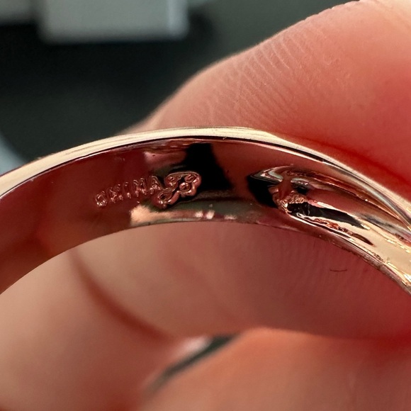 Pink CZ set in rose gold fashion ring by Joan Boyce - Picture 12 of 14